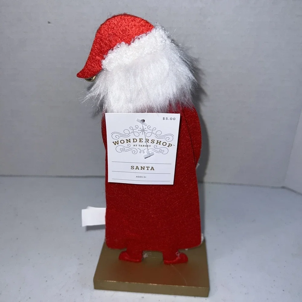 2024 Target Wondershop Fabric & Wood African American Santa Christmas Mantle NEW